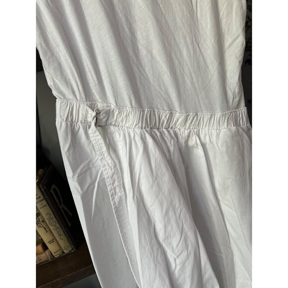 Derek Lam 10 Crosby Corey Mixed Media Belted Midi Dress White Womens Size Small - Picture 7 of 11